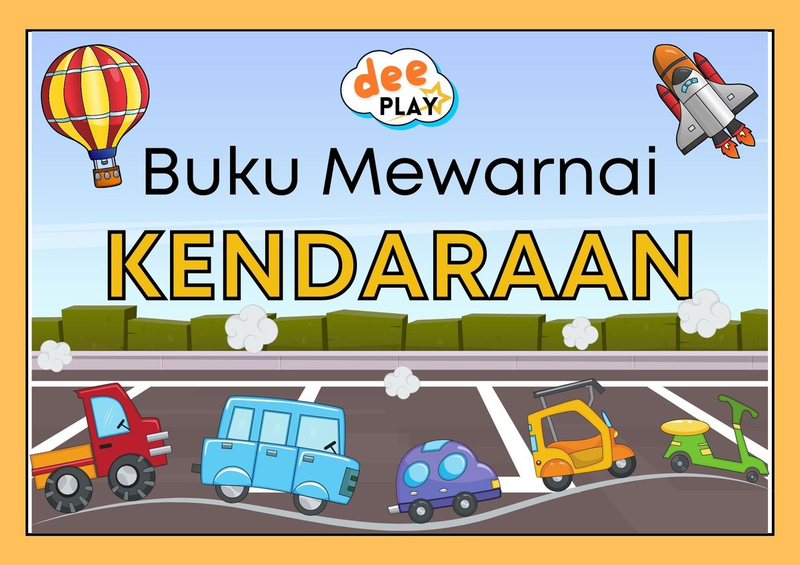 Highlight image for [50 Lembar] Mewarnai Aneka Kendaraan
