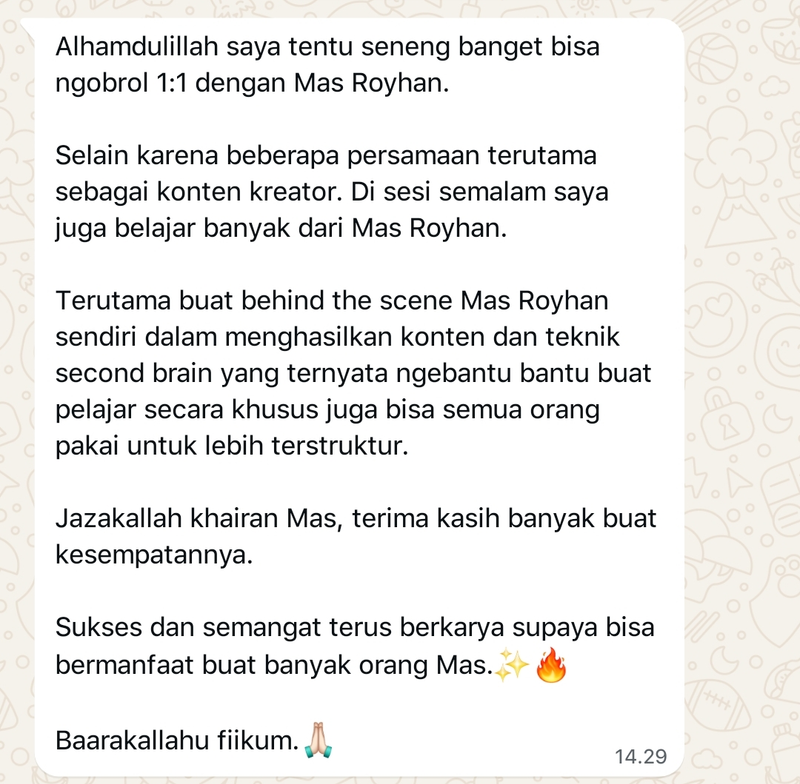 Image 3 for Kata mereka setelah mengikuti sesi 1:1