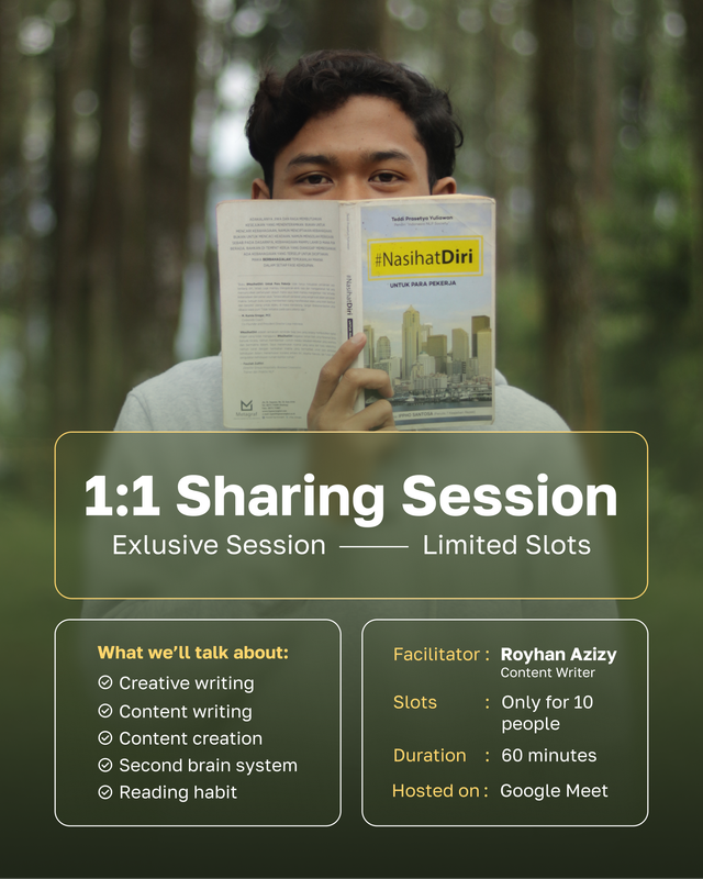 Highlight image for 1:1 Sharing Session with Royhan Azizy