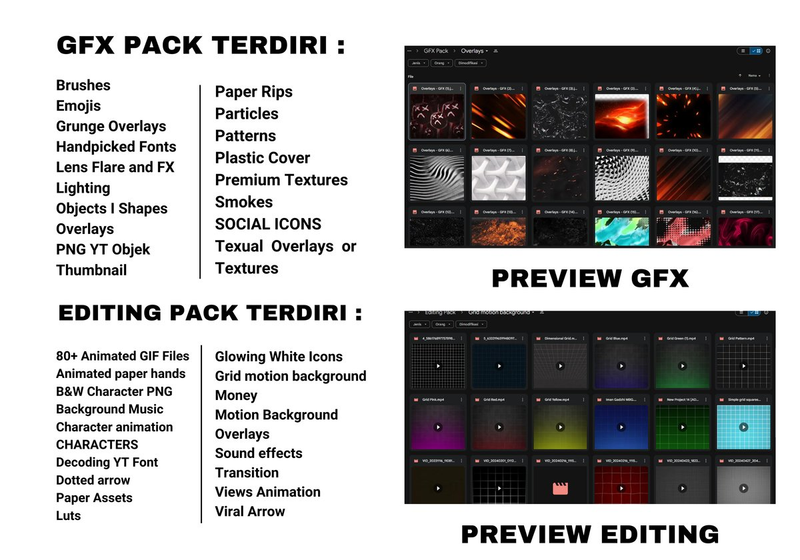 Highlight image for DISKON!! PREMIUM EDITING & GFX PACK (FREE PSD TEMPLATE)