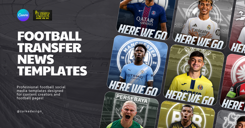 Highlight image for HERE WE GO -  FOOTBALL TRANSFER FABRIZIO ROMANO TEMPLATES⚽