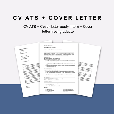 image for 3 in 1 - CV ATS, Cover Letter Internship, Cover Letter Freshgrad button