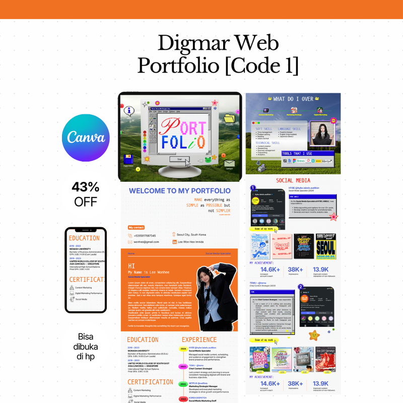 Highlight image for Digital Marketing Web Portfolio [Code 2]