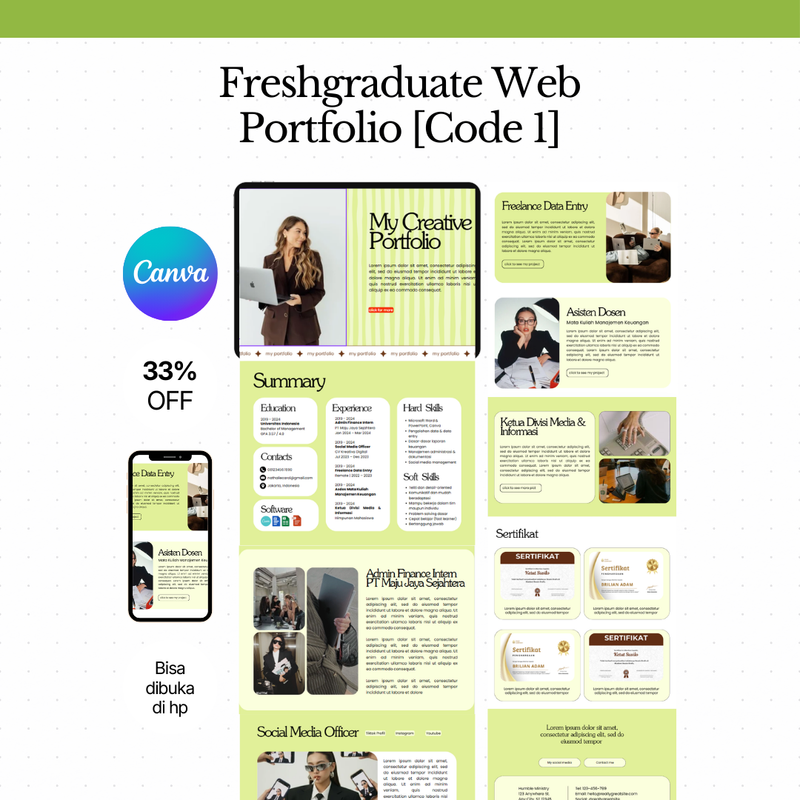 Highlight image for Freshgraduate Web Portfolio [Code 1]