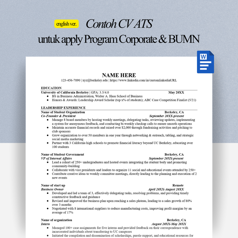 Highlight image for CV Leadership (apply Program Corporate & BUMN dll)