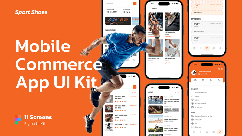 Highlight image for FREEBIE UI KIT - Sport Mobile Commerce App