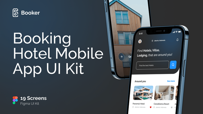 Highlight image for FREEBIE UI KIT - Booker Mobile App