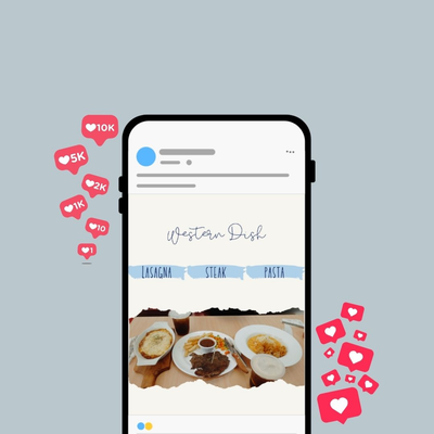 image for Template Feed Instagram Blue Variant button