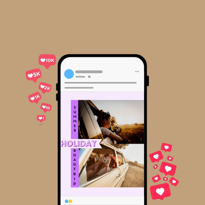 image for Template Feed Instagram Violet button