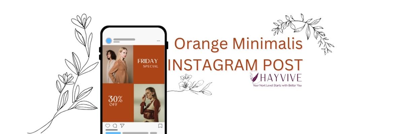 Highlight image for Template Feed Instagram Orange Minimalis