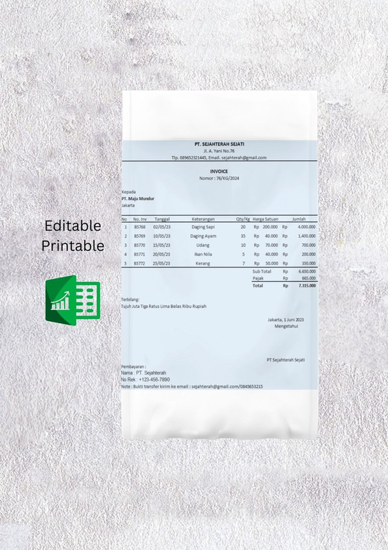 Highlight image for Template Invoice