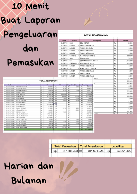 Highlight image for 10 Menit Membuat Laporan Pemasukan dan Pengeluaran 