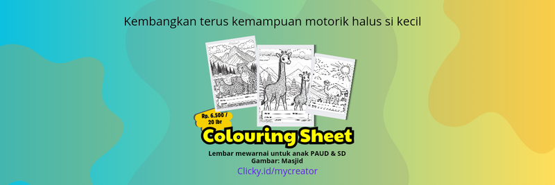 Highlight image 1 for COCOK BANGET! Lembar Mewarnai Anak TK, PAUD & SD