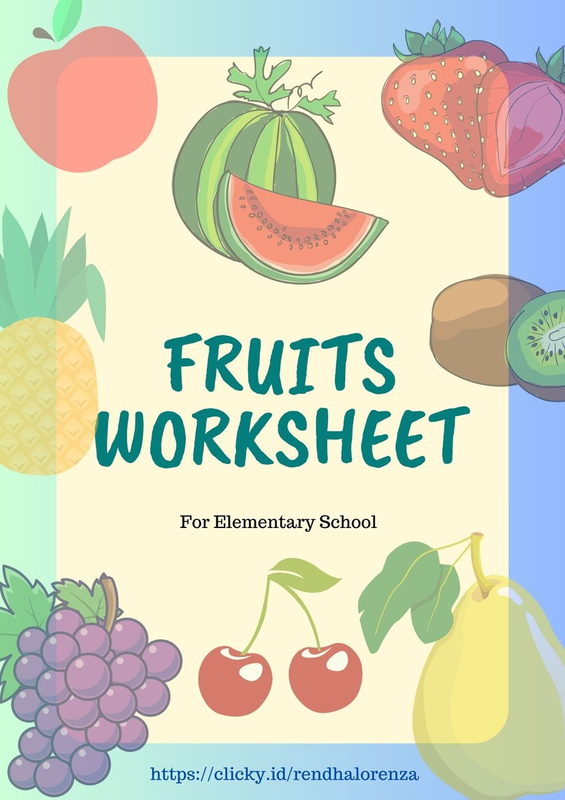 Highlight image for FRUITS WORKSHEET