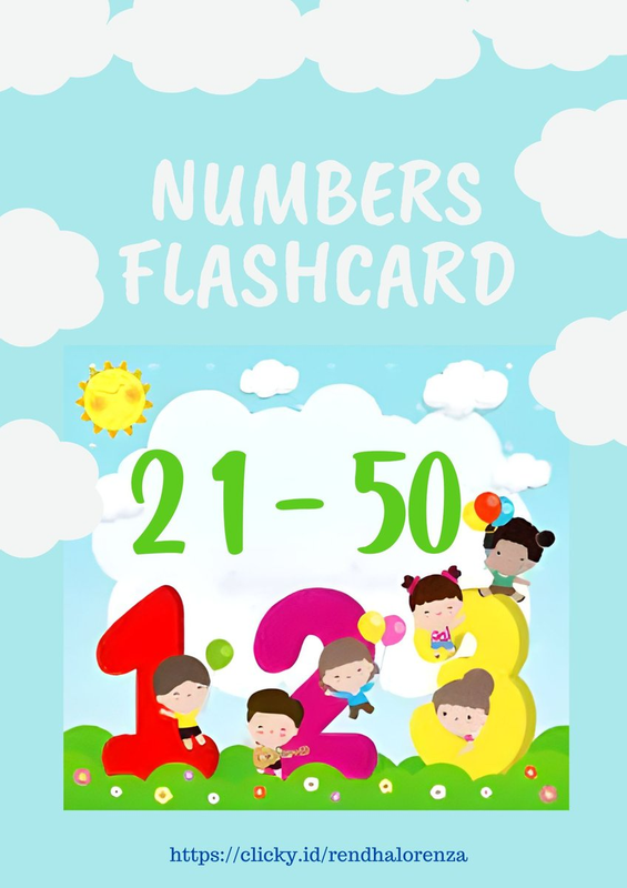 Highlight image for NUMBERS FLASHCARD 21-50