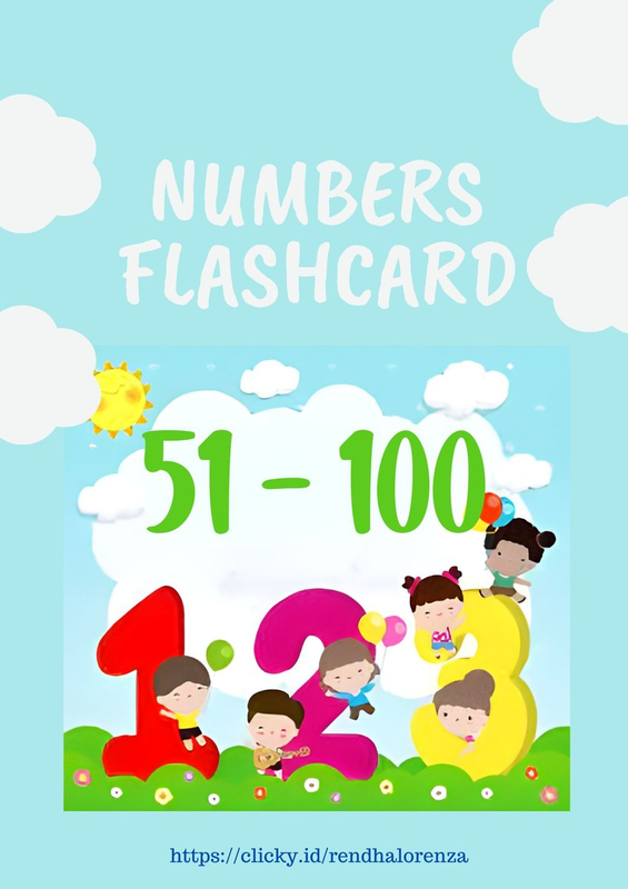 Highlight image for NUMBERS FLASHCARD 51-100