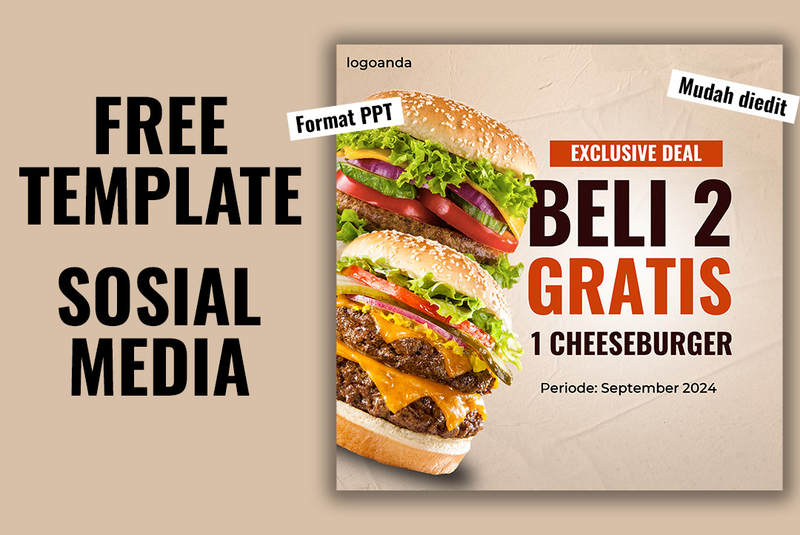 Highlight image for [FREE TEMPLATE] Sosial Media Burger