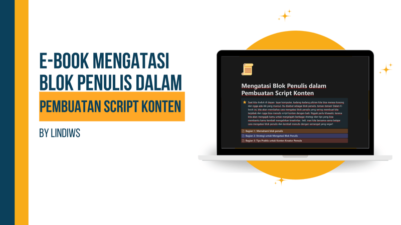 Highlight image for E-book Mengatasi  Blok Penulis dalam Pembuatan Script Konten