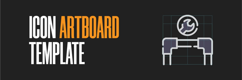 Highlight image for Icon Artboard Template 64 Pixel