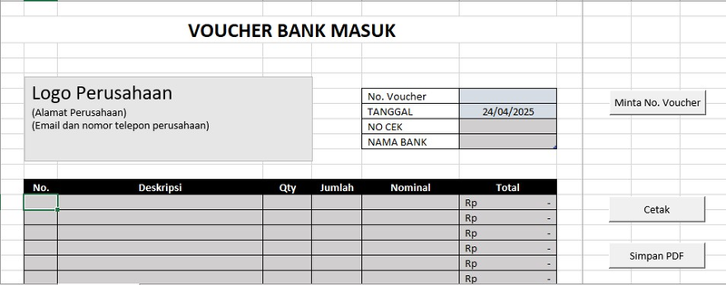 Highlight image for Voucher Bank dan Catatan Bank - Isi Form dan Masuk Catatan Otomatis