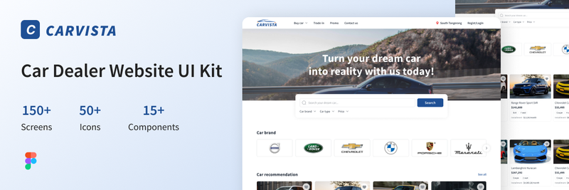 Highlight image for FLASH SALE! Carvista - Car Dealer Website UI Kit - Full Version