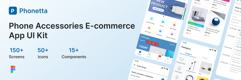 Highlight image for FLASH SALE! Phonetta - Phone Accessories E-Commerce App UI Kit FULL VERSION