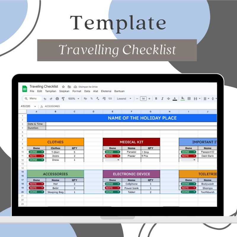 Highlight image 1 for Template Travelling Planner
