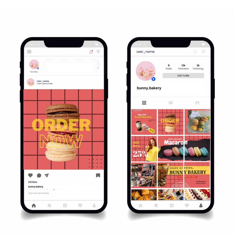 Highlight image for [FREE] Template Canva Feed Instagram-Grand Opening Toko Roti