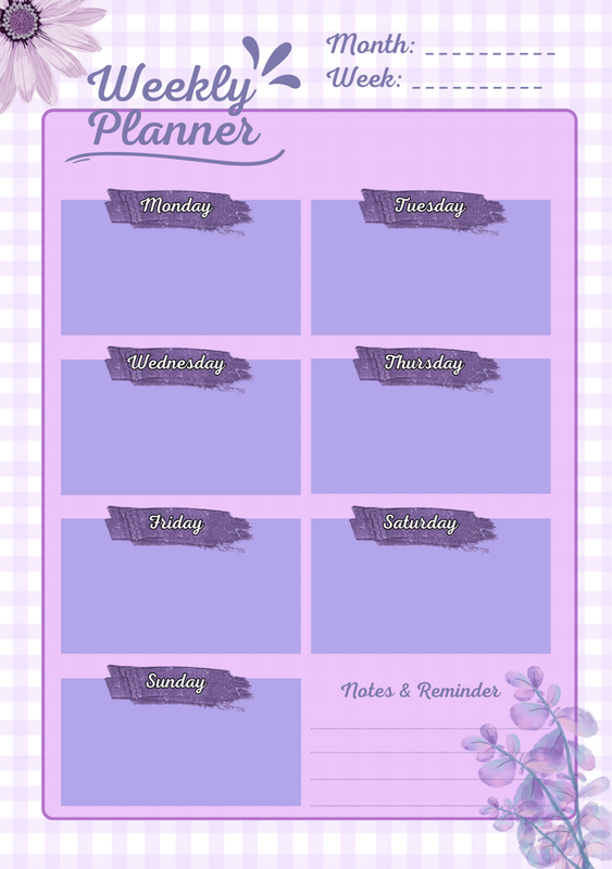 Highlight image for [FREE] Contoh Template Weekly Planner