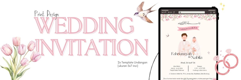 Highlight image 1 for Template Undangan Pernikahan Digital | Minimalis & Editable di Canva