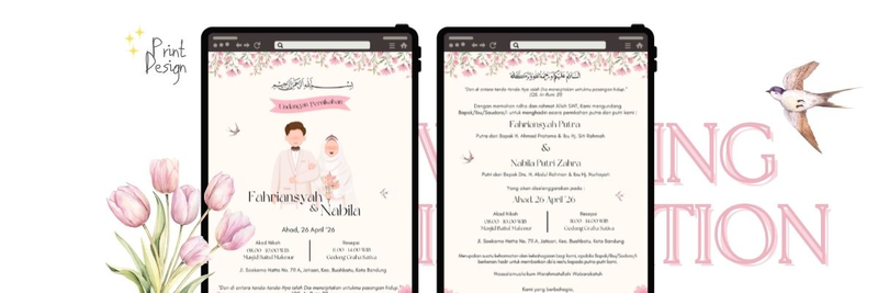Highlight image 2 for Template Undangan Pernikahan Digital | Minimalis & Editable di Canva