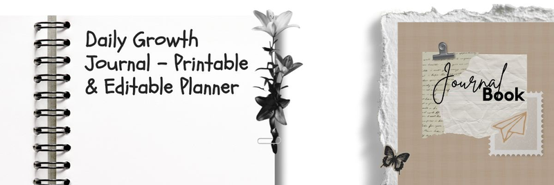 Highlight image 1 for Template Daily Growth Journal | Printable & Editable Planner di Canva