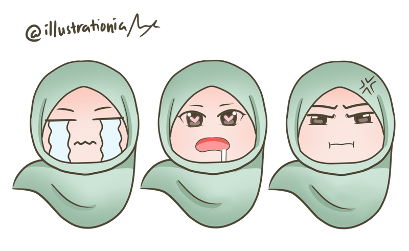 Highlight image for [Free] Stiker Ikon Hijab Chibi