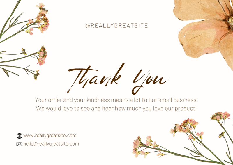 Highlight image for Template thank you card