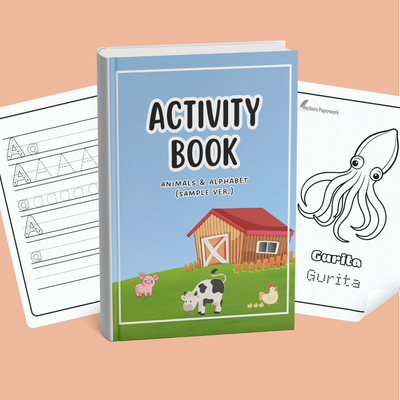 image for [Sample Ver] Activity Book: Belajar Menulis Huruf & Mewarnai Hewan  button