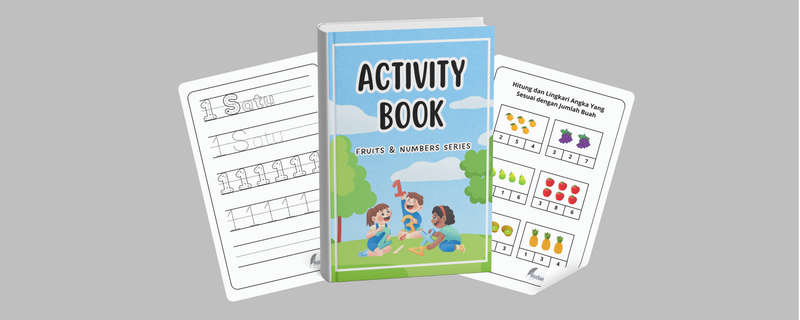 Highlight image for Activity Book: Belajar Berhitung & Mewarnai Buah untuk Anak Usia 4-8 Tahun