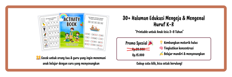 Highlight image 1 for 📘  Activity Book Belajar Membaca Huruf K-R untuk Usia 4-8 Tahun