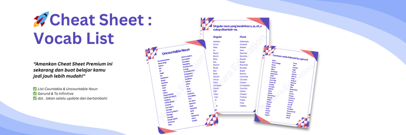 Highlight image for 🚀 Level Up Your English: Gratis Download "Cheat Sheet Premium: Vocab List"!