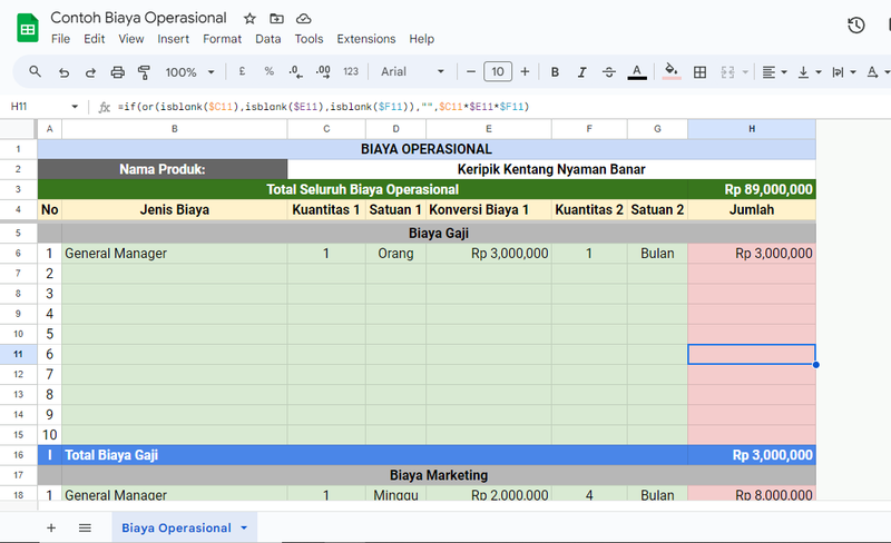 Highlight image for Template Google Spreadsheet dan Excel Biaya Operasional Lengkap Beserta Contohnya