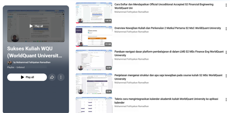 Highlight image for Paket VIP Lolos WQU: Paket Lengkap Tes (Mockup & Ebook) + 15+ Video panduan kuliah + Konsultasi 1-on-1 & Grup Lifetime