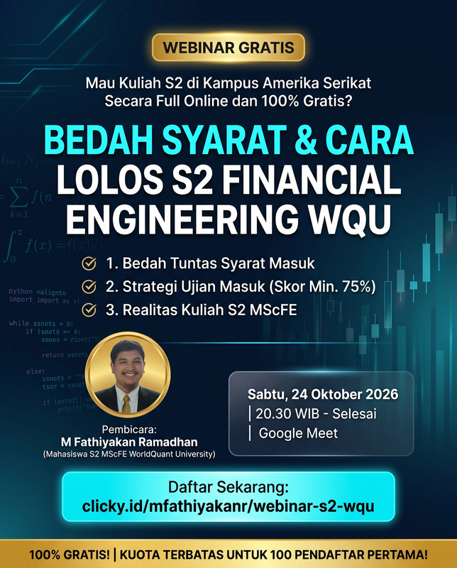 Highlight image 1 for Webinar S2 MScFE WorldQuant University - Sabtu 24 Oktober 2026
