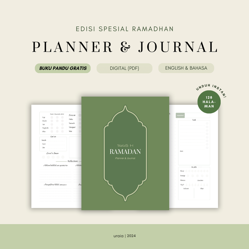 Highlight image 1 for (Bhs Indonesia) Ramadhan 1445 H Digital Planner & Journal