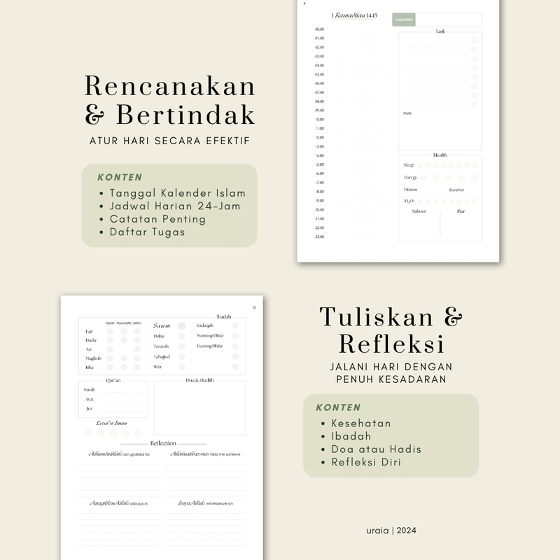 Highlight image 3 for (Bhs Indonesia) Ramadhan 1445 H Digital Planner & Journal