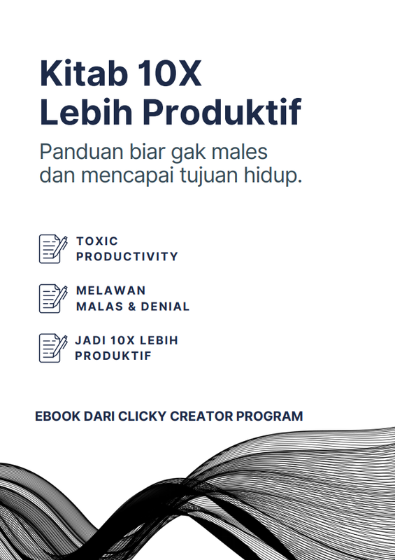 Highlight image 1 for Kitab 10X Lebih Produktif - Produk Clicky.id Creator Program