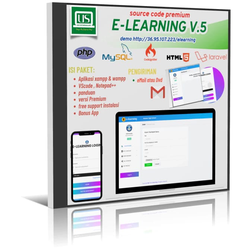 Highlight image 2 for Membangun Aplikasi E-Learning dan Kirim Tugas v5: Template Source Code Premium