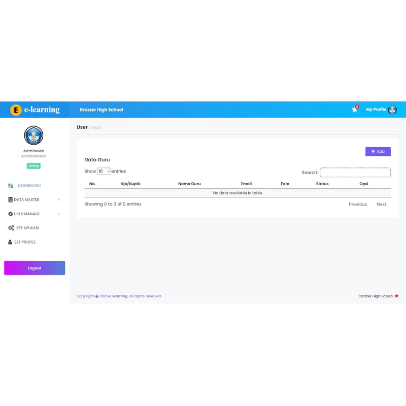 Highlight image 7 for Membangun Aplikasi E-Learning dan Kirim Tugas v5: Template Source Code Premium