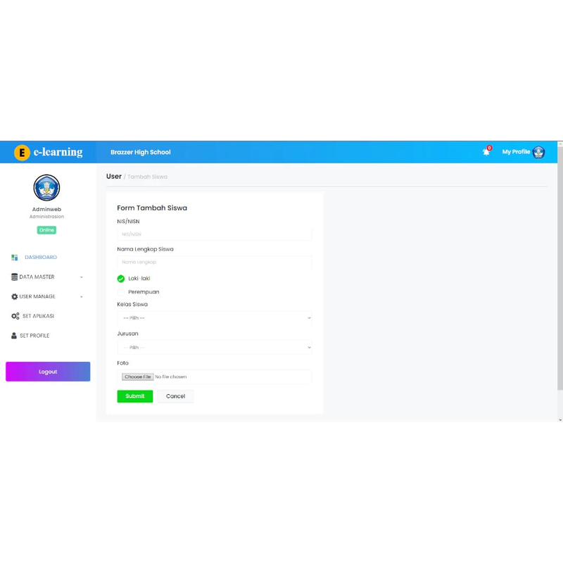 Highlight image 8 for Membangun Aplikasi E-Learning dan Kirim Tugas v5: Template Source Code Premium