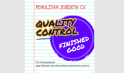 image for QC (Quality Control) Finished Good Jobdesk CV - Ebook (FREE) button
