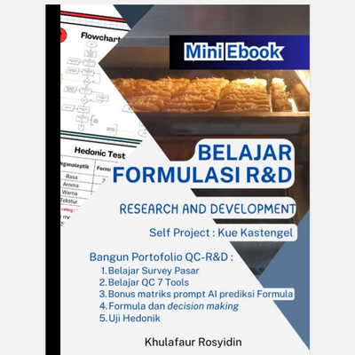 image for Mini Ebook Belajar Formulasi R&D Research and Development Produk Pangan button