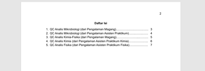 Highlight image for QC (Quality Control) Analis Jobdesk CV - Ebook (FREE)